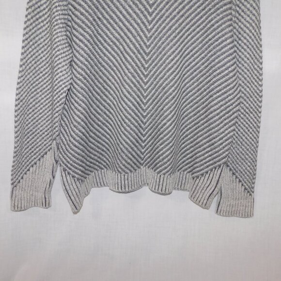 Banana Republic Womens XL Gray Jacquard Chevron Stripes cotton Sweater - Picture 5 of 12